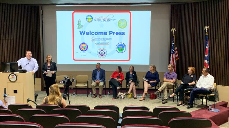 Officials from area boards of election held an event at the Montgomery County Board of Elections Tuesday to raise awareness about the Aug. 2 primary.