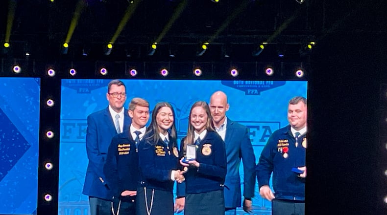 Josie Jennings (pictured), a junior at Global Impact STEM Academy, placed third in the nation in prepared speaking at the annual FFA National Convention. Contributed