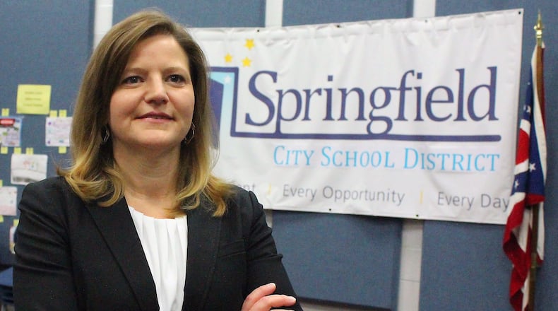 The Springfield City School Board will vote on whether to name Nicole Cottrell the district s treasurer Thursday night. JEFF GUERINI/STAFF