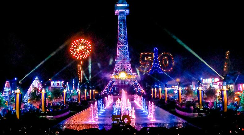 Fireworks throughout the 2022 Independence Day celebrations at Kings Island will include a drone lights show. This is the amusement park's 50th anniversary season. CONTRIBUTED/KI