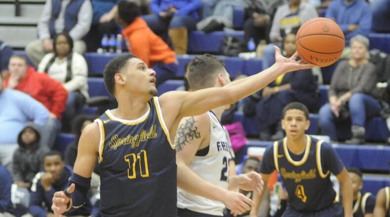 Sringfield’s Leonard Taylor. Springfield defeated host Fairmont 81-65 in a boys high school basketball game at Trent Arena on Fri., Jan. 19, 2018. MARC PENDLETON / STAFF