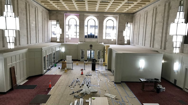 The Grande Hall event center at Liberty Tower will finish up in April for its first event in May.