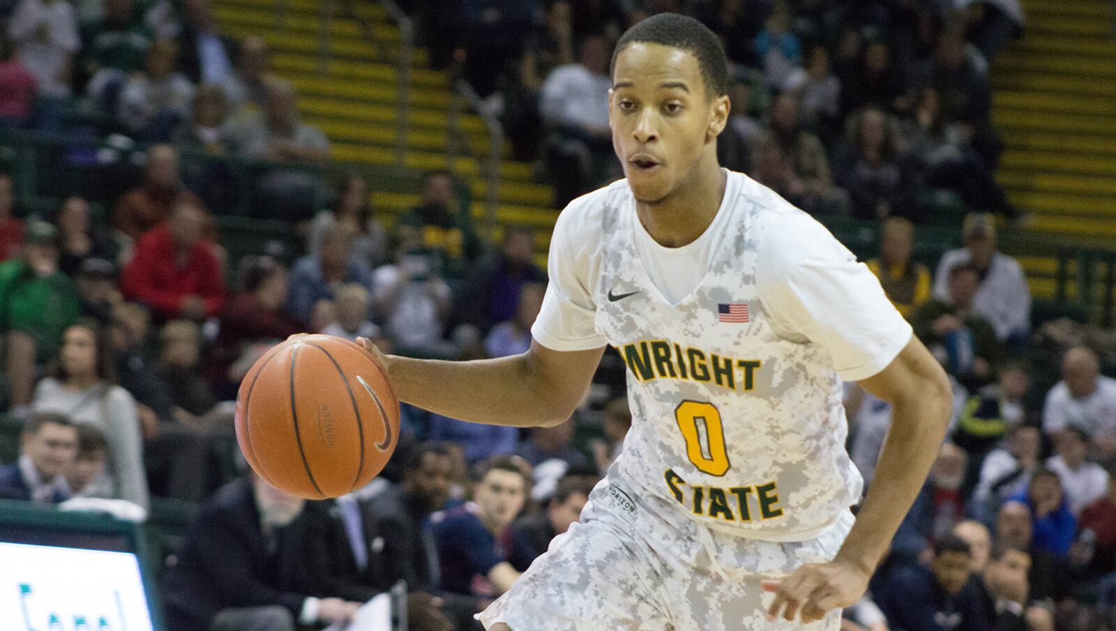 Wright State freshman Jaylon Hall had 15 points Sunday in a 64-51 victory against Oakland at the Nutter Center. ALLISON RODRIGUEZ/CONTRIBUTED PHOTO
