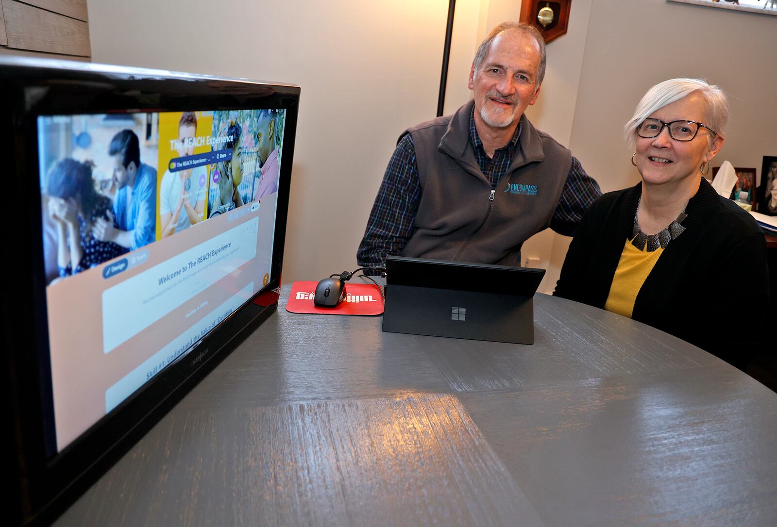 Lavern and Ronda Nissley, co-directors of Encompass Connection Center. BILL LACKEY/STAFF