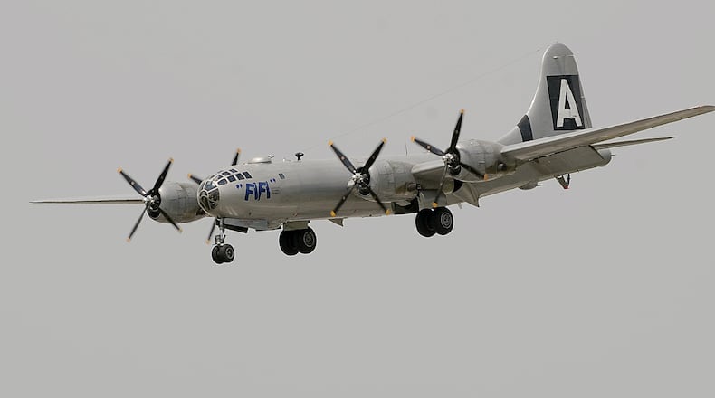 A B-29 Superfortress will land at the Springfield-Beckley Municipal Airport this week. MARSHALL GORBY / STAFF