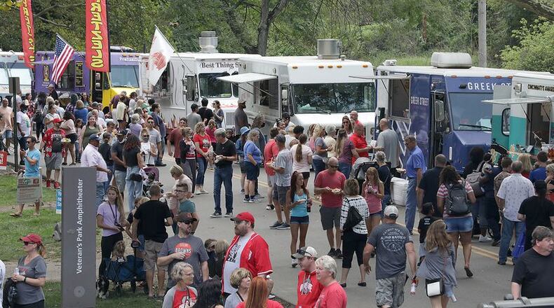 The Springfield Rotary Gourmet Food Truck Competition, along Cliff Park Drive. BILL LACKEY/STAFF