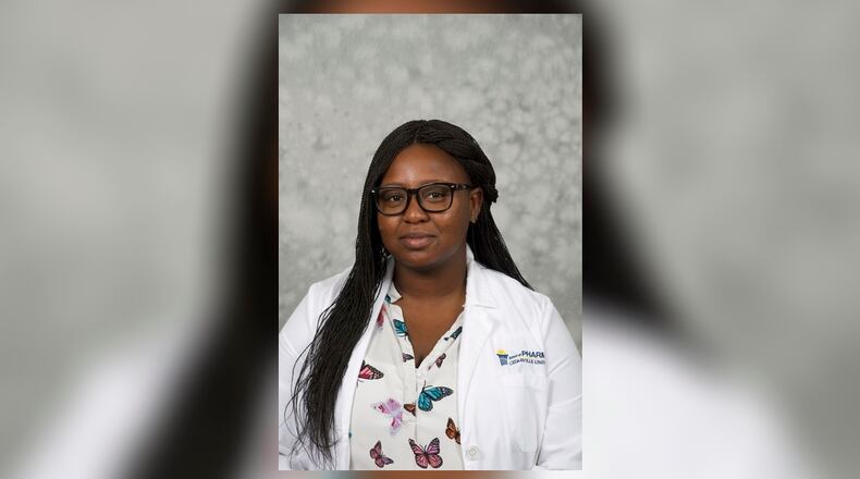 Karley Amelemah, a fourth-year student in Cedarville’s Doctor of Pharmacy program, who recently completed a rotation in her country of origin, Ghana. Contributed/photo by Scott Huck, Cedarville University.