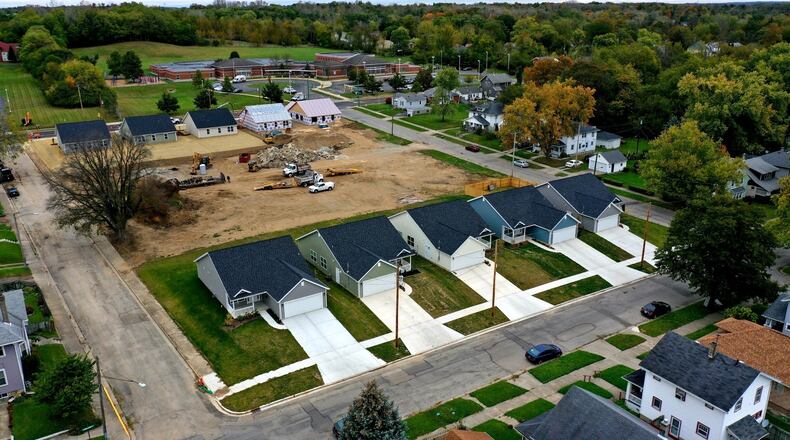 A picture of new homes built on Northern and McCreight in Springfield by Premier Property Sales in 2021. The same company is looking to build eight townhouses nearby. Contributed