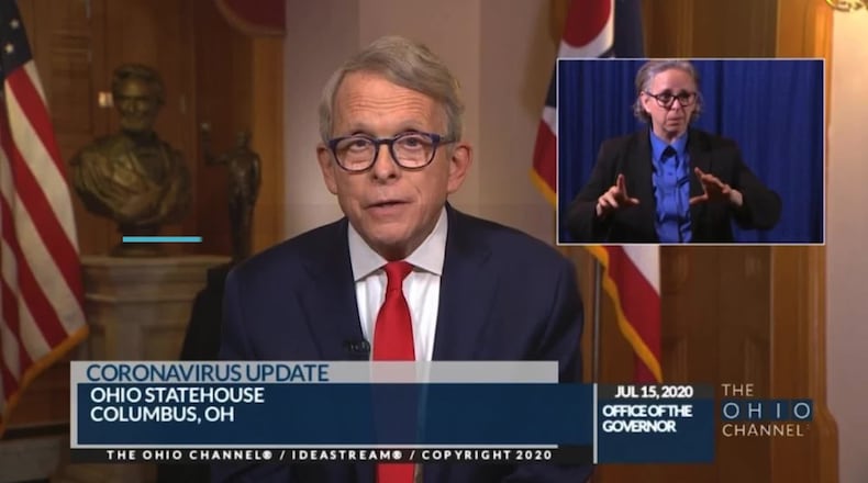 DeWine pleads with Ohioans to mask up to slow virus spread