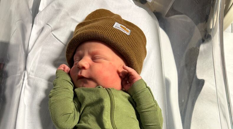 Baby Bennett was born in Liberty Twp. in Butler County a minute after midnight on New Year's Day.