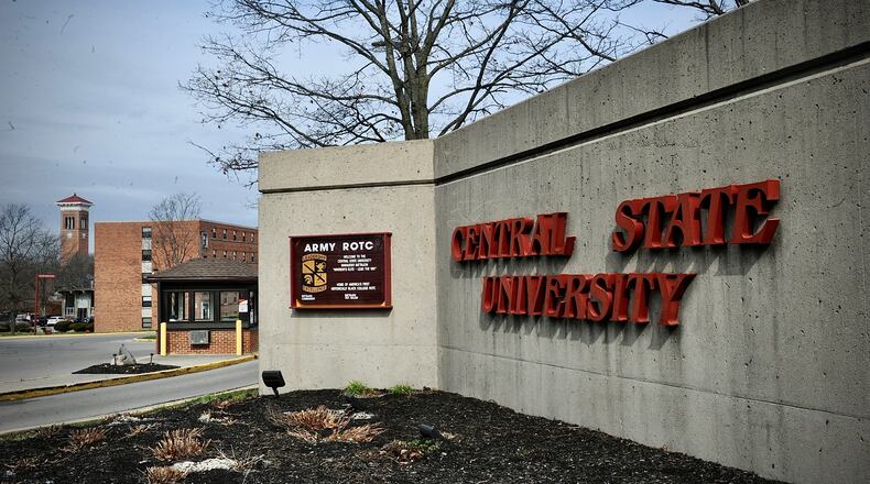 Central State said no one was in danger during the lockdown at the university on Saturday. MARSHALL GORBY/STAFF FILE
