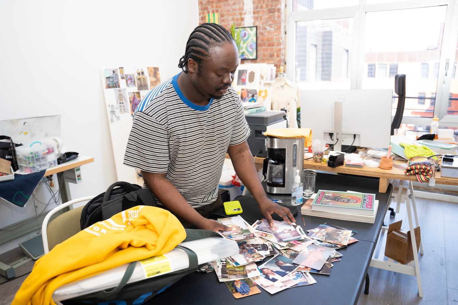 Fashion designer/founder of Agbobly, Jacques Agbobly, poses for a portrait on Thursday, May 1, 2025, in New York. (AP Photo/Gary Gerard Hamilton)