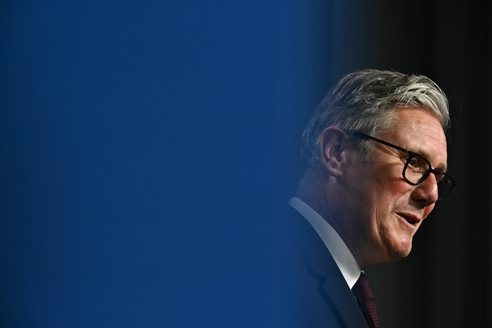 Britain's Prime Minister Keir Starmer addresses a press conference during the NATO summit in The Hague, Netherlands, Wednesday, June 25, 2025. (Ben Stansall/Pool Photo via AP)