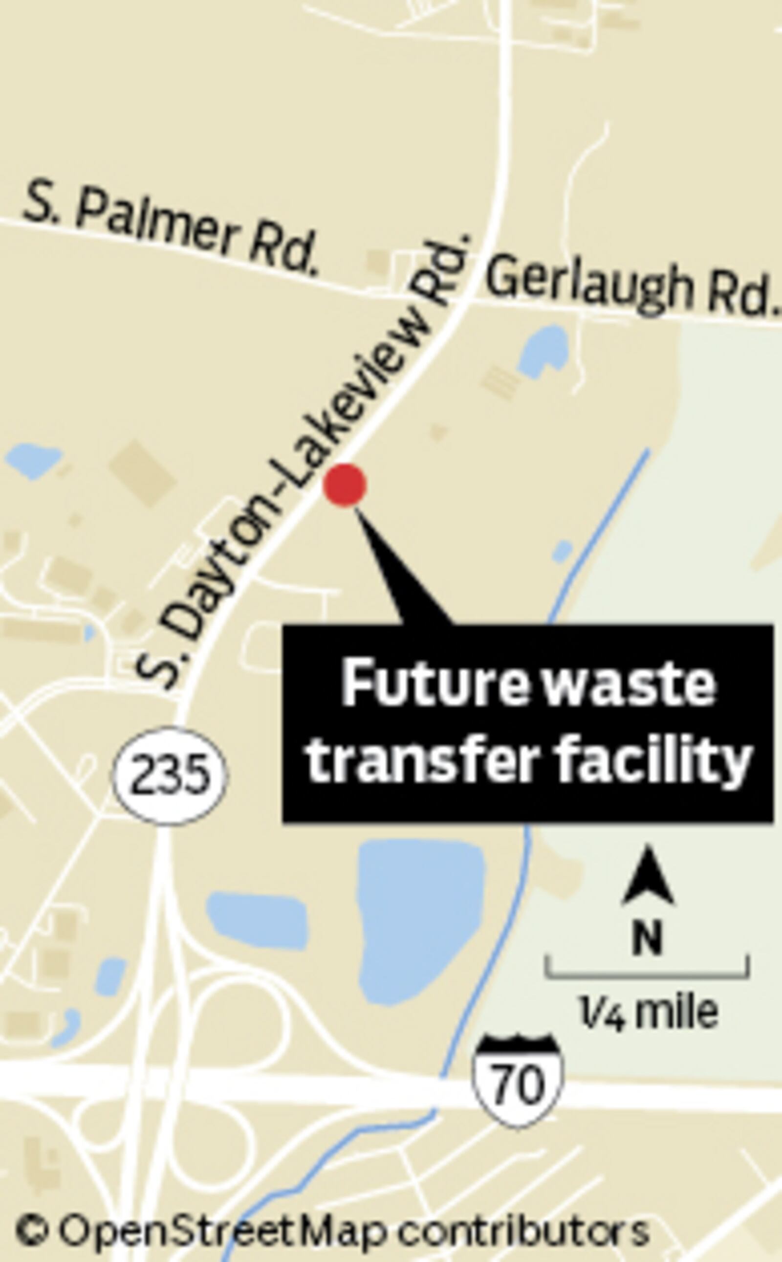 A Rumpke waste transfer facility is proposed for 3850 South Dayton-Lakeview Road on the Clark County line in Bethel Twp. MARK FREISTEDT