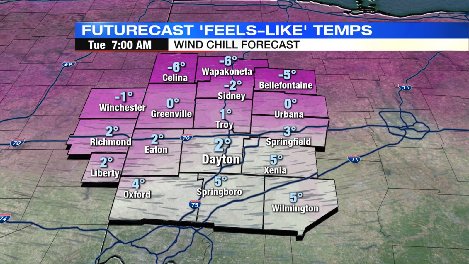 Futurecast "Feels-Like" Temperatures
