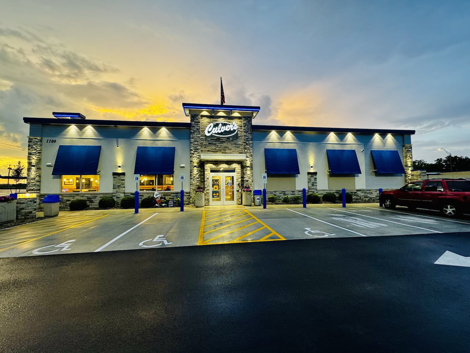 The Culver's at 1100 E. Dixie Drive in West Carrollton on Monday, July 7. The fast-casual restaurant chain, which is known for its ButterBurgers and fresh frozen custard, is the first business at the city's River District. CONTRIBUTED
