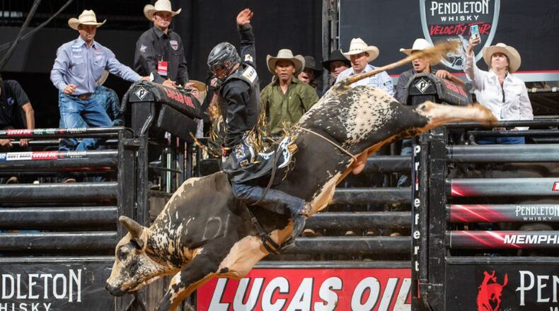 The Professional Bull Riders ZipRecruiter Rumble takes places Saturday, Oct. 23 at the Wright State University Nutter Center and features some of the world’s best bull riders. The Rumble is a part of the Pendleton Whisky Velocity Tour and this is the fifth time in six years its made a stop in Dayton.