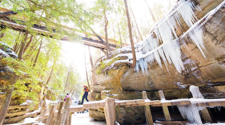 Hocking Hills State Park is on the stops on TourismOhio's Winter Scenic Route. CONTRIBUTED