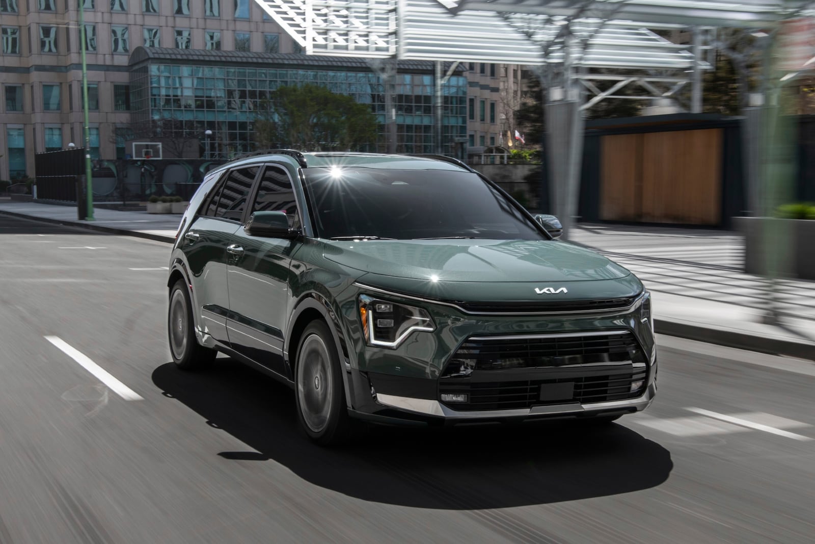 This photo provided by Kia shows the 2025 Niro. The Kia Niro is a great all-around option for anyone wanting an efficient compact crossover. Its standard hybrid powertrain gets up to an EPA-estimated 53 mpg combined. (Courtesy of Kia America via AP)