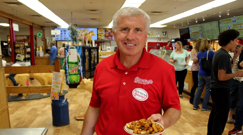 Ben Young, the co-owner of Young’s Jersey Dairy in Clark County. The business will begin its 149th anniversary celebrations on Jan. 12. AMELIA ROBINSON/STAFF
