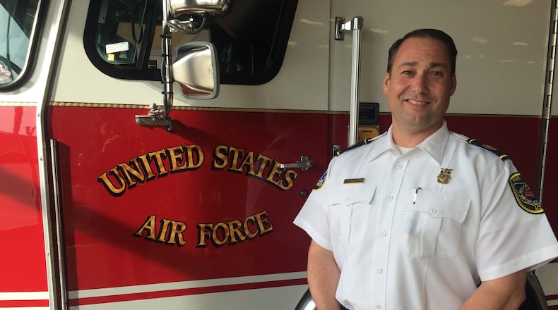 Chief Jacob King at his former job at Wright-Patterson Air Force Base in a file photo. King will become the chief of the Springfield Fire Rescue Division.