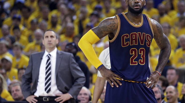 LeBron James is now playing for his fourth head coach with the Cleveland Cavaliers. Time will tell whether Tyronn Lue, who took over for the fired David Blatt on Friday, is the answer. AP