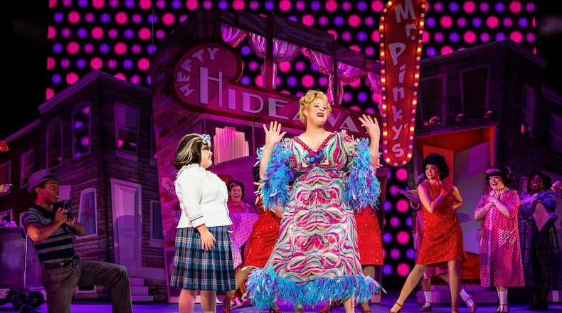 Audiences can enjoy a trip back to the early 1960s for the "Hairspray National Broadway Tour" performance Tuesday at the Clark State Performing Arts Center. Ohio native Andrew Levitt, center, will play Edna Turnblad./Contributed