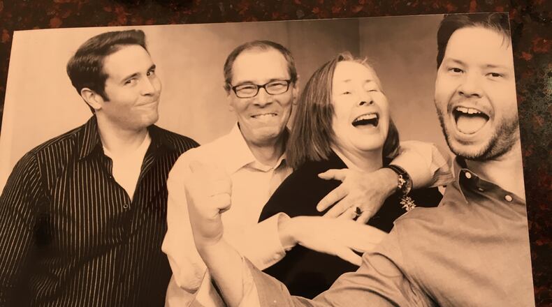 Jon, Alan, Peggy and Ike Barinholtz in a family photo. The Barinholtz brothers star in the new movie The Oath. They will appear at a special event at the Little Art in Yellow Springs.