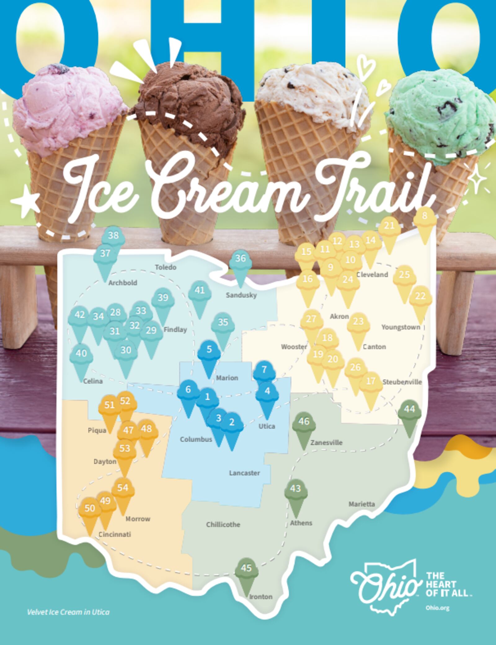 It’s National Ice Cream Month and TourismOhio has relaunched its Ice Cream Trail highlighting more than 50 stops throughout the state (CONTRIBUTED PHOTO).