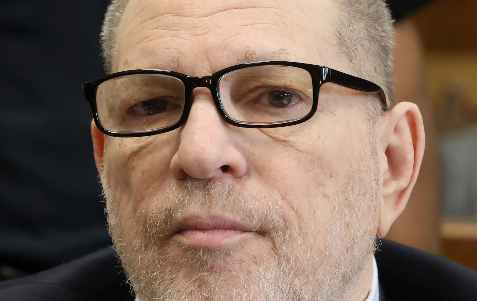 Harvey Weinstein appears in state court in Manhattan for his retrial on Friday, May 2, 2025 in New York. (Jefferson Siegel /The New York Times via AP, Pool)