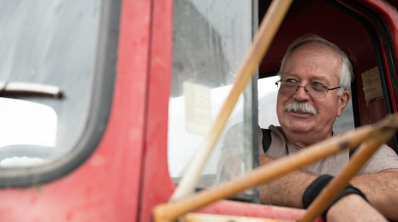 Bob Suver works on his farm in Clark County. He recently returned from China to meet with soybean crushers.