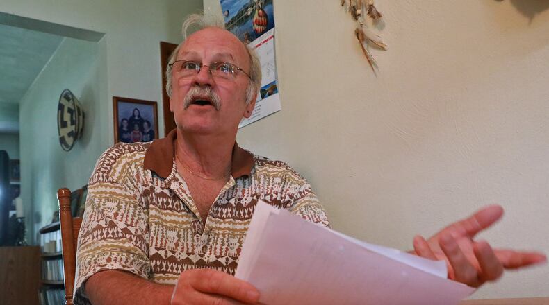 Brian Eanes, a former Patients of Salim Dahdah, talks about his struggle to obtain his medical records for more than a year. BILL LACKEY/STAFF