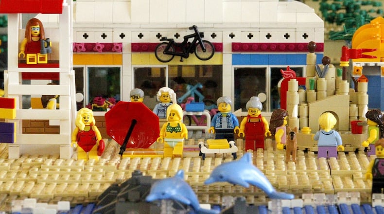 The Lego exhibit on display at the Champaign County Arts Council in Urbana. BILL LACKEY/STAFF