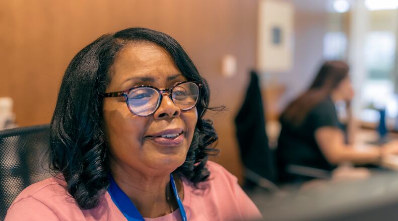 Princess Rogers works at Goodwill Easterseals as a receptionist after going through the SCSEP program. CONTRIBUTED