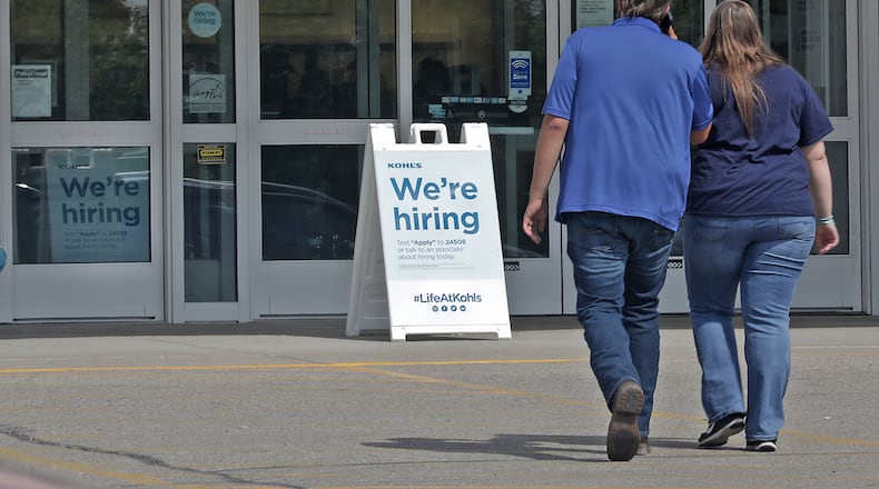 Retail and service industry jobs are the fastest growing segments of the work force with most employers hiring and some even offering hiring bonuses. BILL LACKEY/STAFF