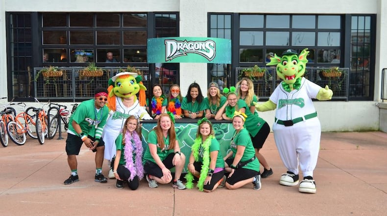 Members of the 2022 Dayton Dragons Green Team. CONTRIBUTED