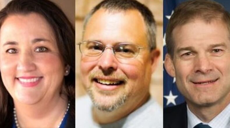 The candidates for the 4th Congressional District in Ohio are Democrat Shannon Freshour, Libertarian Steve Perkins and U.S. Rep. Jim Jordan, R-Urbana