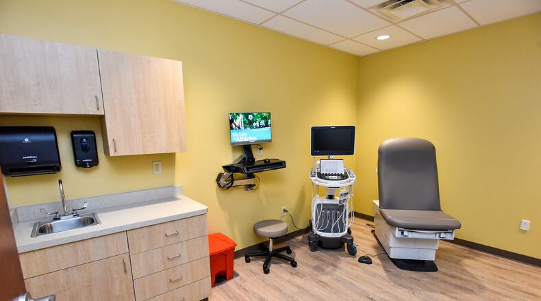 Inside one of the exam rooms at Kettering Health Medical Group Primary Care's Hamilton Health Center, 1391 Main St. in Hamilton. As of Wednesday, May 28, 2025, Kettering Health is able to provide walk-in services for people who are already patients with Kettering Health. NICK GRAHAM/STAFF