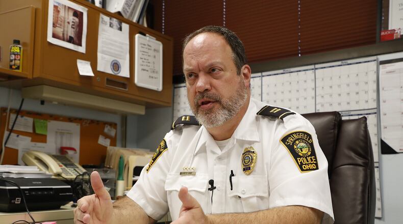 Springfield Police Chief Lee Graf said that the Springfield Police Division hosted a Facebook Live session last week in order to explain the police hiring process. Bill Lackey/Staff
