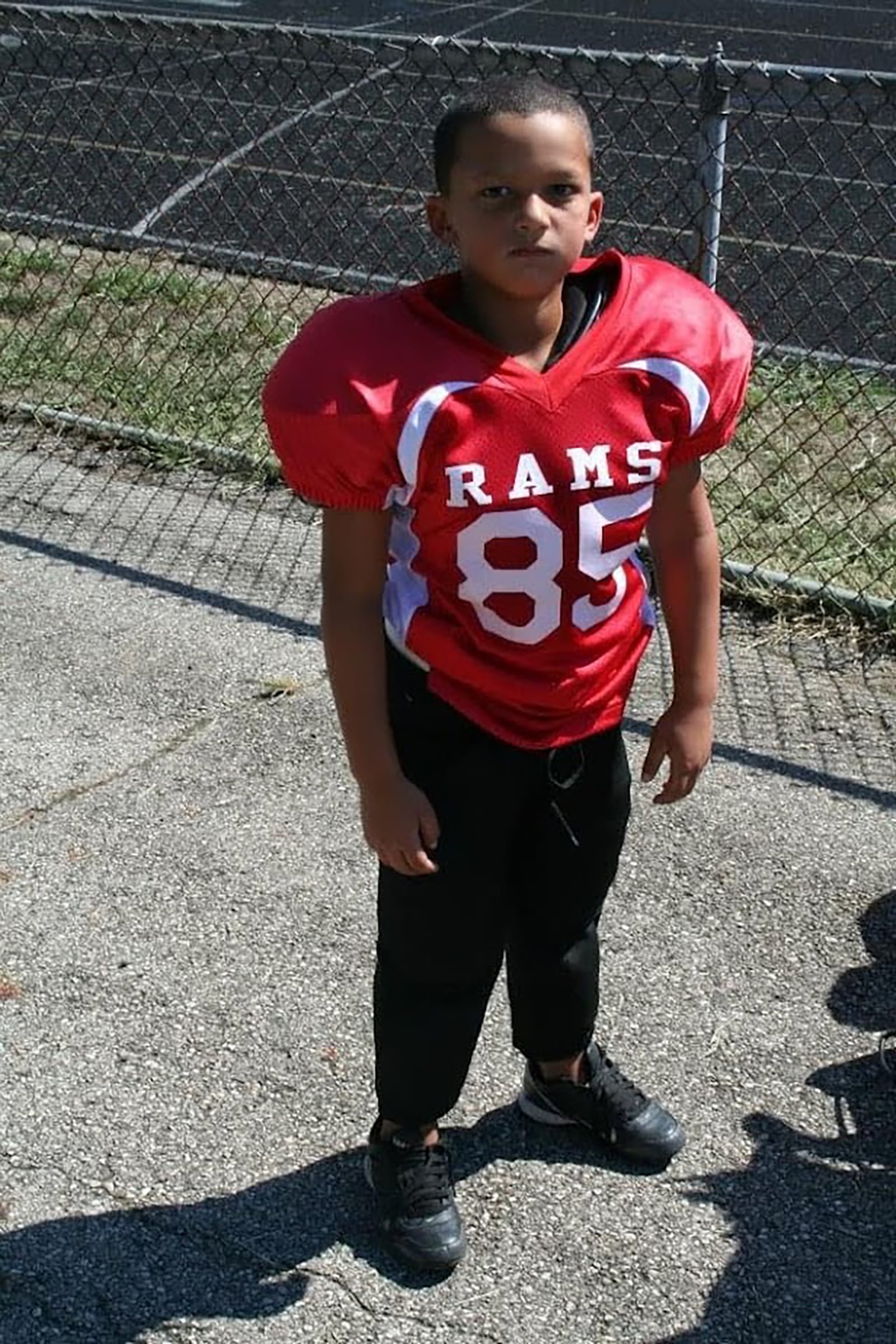 Issiah Evans as a youngster. Football has been a lifelong passion for the Trotwood native. CONTRIBUTED