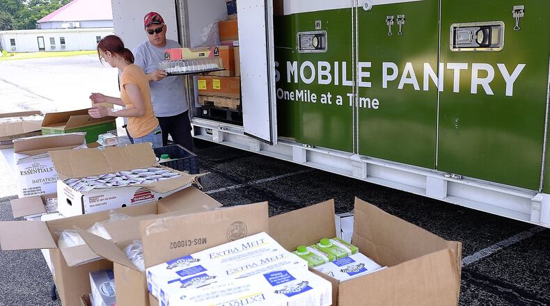 Grant from Honda of America will help cover Harvest Food Bank’s transportation costs. Bill Lackey/Staff