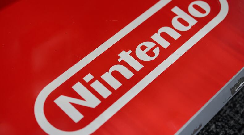 FILE -A Nintendo logo is seen June 5, 2025, in Nashville, Tenn. (AP Photo/George Walker IV, File)