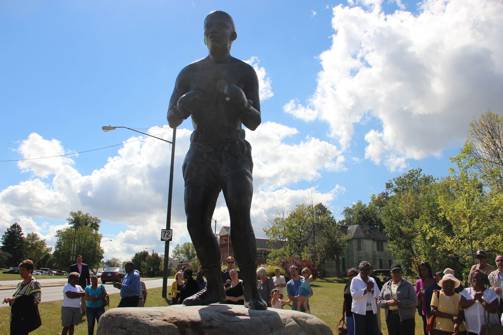 A statue of Davey Moore was unveiled on Saturday, September 21, 2013 at Gateway Wedge Park in Springfield.