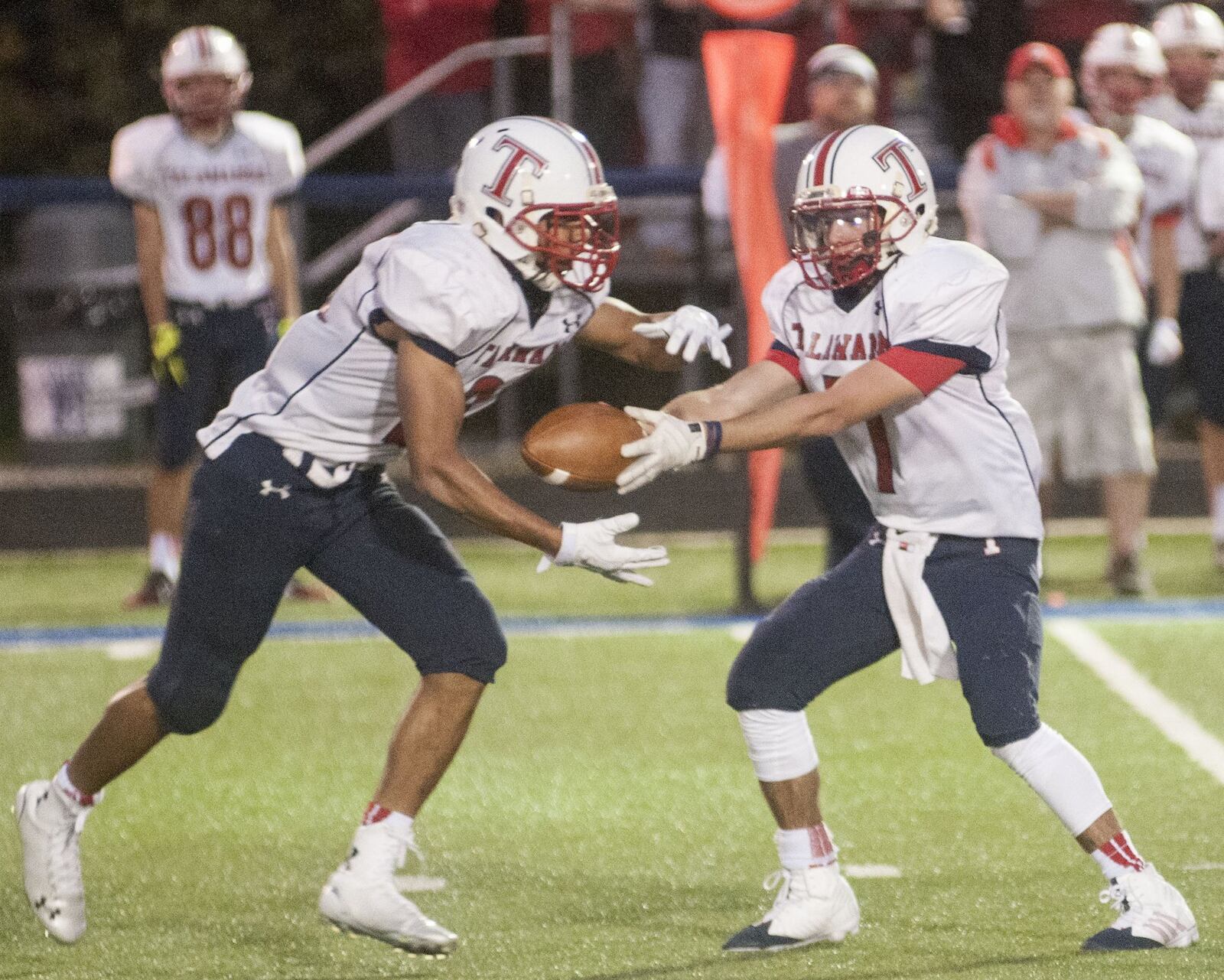 Talawanda senior Maurice Thomas (left) has verbally committed to Miami University.