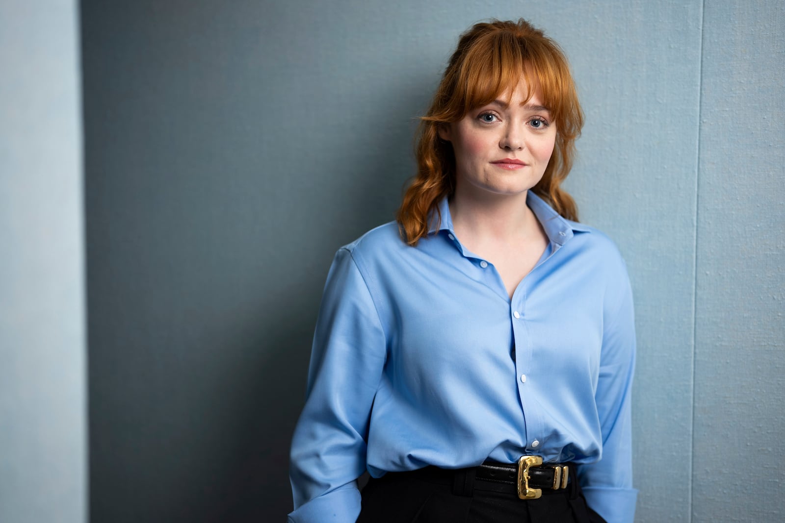 Leah Byrne poses for portrait photographs to promote the television series "Dept. Q" on Tuesday, May 27, 2025, in London. (Photo by Scott A Garfitt/Invision/AP)