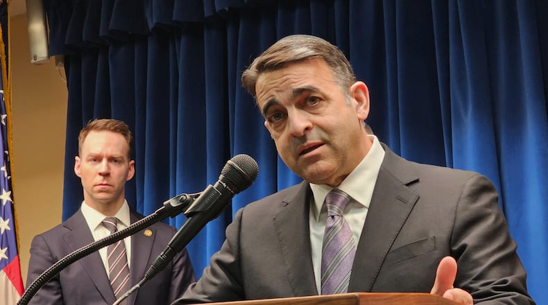 The U.S. attorney for Minnesota, Daniel Rosen, speaks with reporters during a news conference at the federal courthouse in Minneapolis, Wednesday, Feb. 25, 2026. (AP Photo/Steve Karnowski)