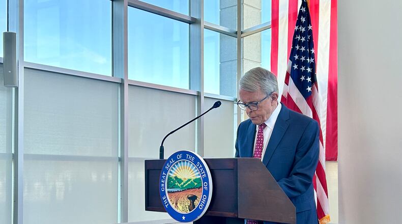 Ohio Gov. Mike DeWine announces 26 new recommendations curated by a state task force to improve the conditions and performance of the Ohio juvenile justice system. Sept. 3, 2024.