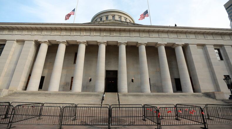 The Ohio Statehouse in Columbus, Ohio. (Doral Chenoweth/The Columbus Dispatch via AP)