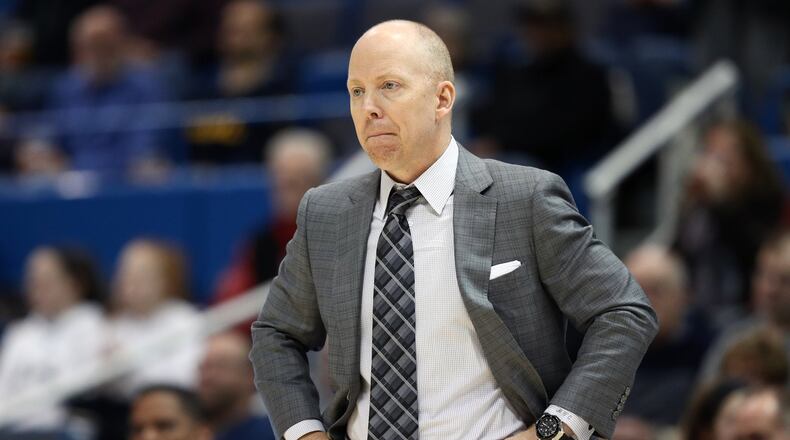 HARTFORD, CT - MARCH 11: Head coach Mick Cronin of the Cincinnati Bearcats looks on during the championship game of the AAC Basketball Tournament against the Southern Methodist Mustangs at the XL Center on March 11, 2017 in Hartford, Connecticut. (Photo by Maddie Meyer/Getty Images)