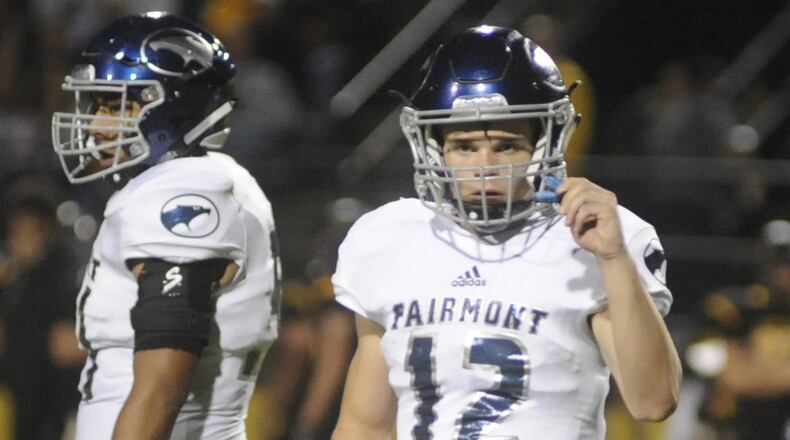 Braden Miller, the senior son of head coach Dave Miller, returns as Fairmont’s starting QB. MARC PENDLETON / STAFF